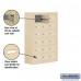 Salsbury Cell Phone Storage Locker - 6 Door High Unit (8 Inch Deep Compartments) - 18 A Doors - Sandstone - Surface Mounted - Master Keyed Locks
